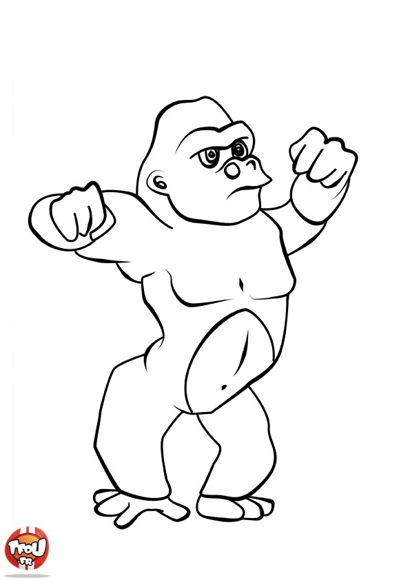 Kolorowanka z Gorylem - Kreatywna Zabawa dla Dzieci kolorowanka do druku